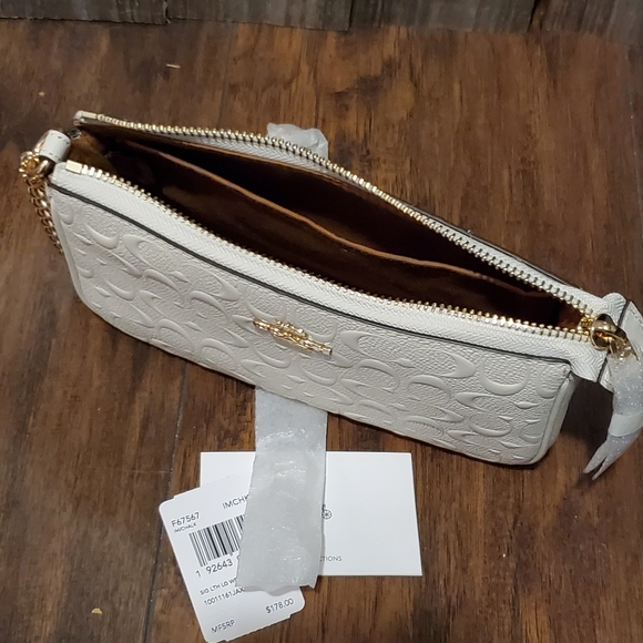 NWT COACH Clutch Chalk White Monogram - Picture 3 of 4